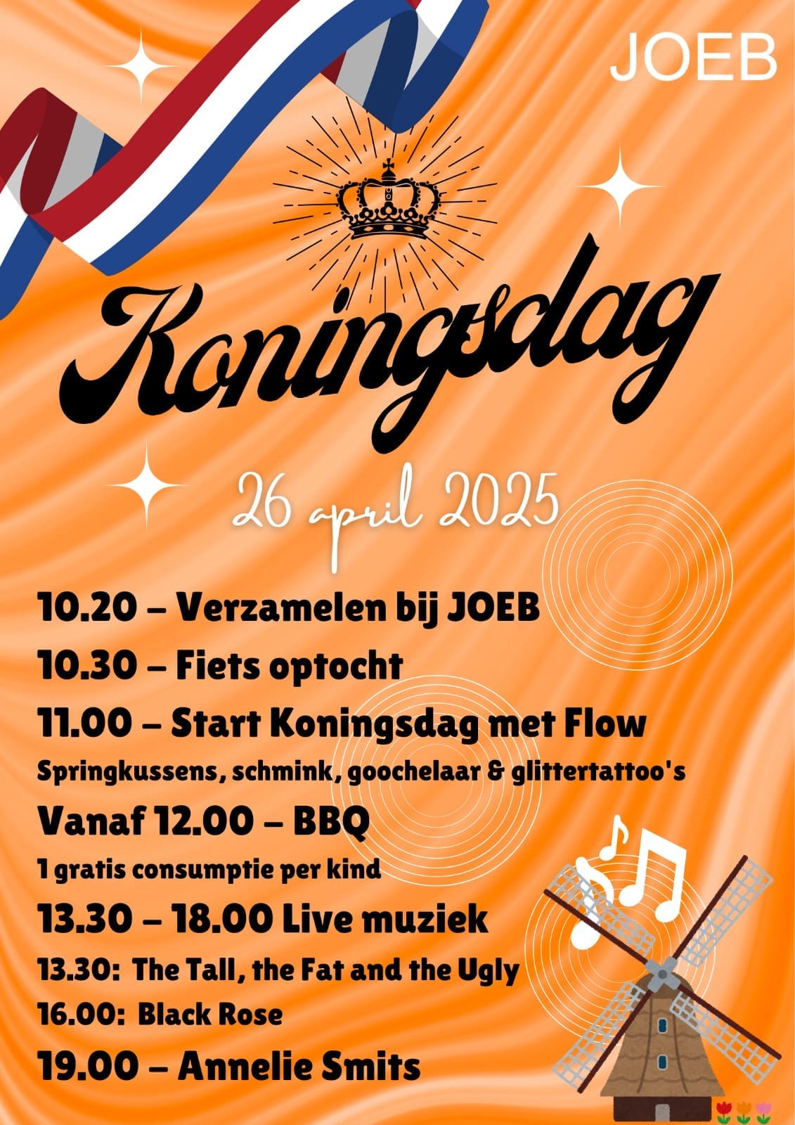 Poster Koningsdag JOEB 2025
