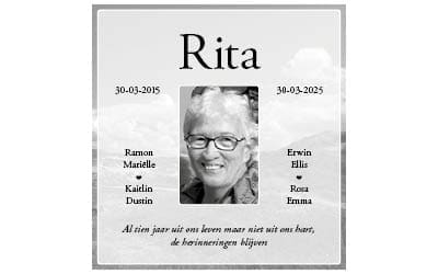 In memoriam Rita Melker